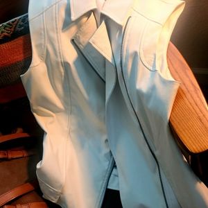 White Leather Vest Mural